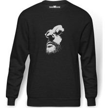 Tshirthane Leon The Professional Mathilda Sevginin Gücü Baskılı Füme Erkek Örme Sweatshirt Uzun Kol