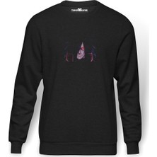 Tshirthane Madara Naruto Anime Baskılı Füme Erkek Örme Sweatshirt Uzun Kol