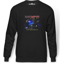 Tshirthane Megadeth The Final Frontier  Baskılı Füme Erkek Örme Sweatshirt Uzun Kol