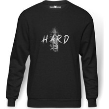 Tshirthane Metal Trap Type Beat Metal Rock Baskılı Füme Erkek Örme Sweatshirt Uzun Kol
