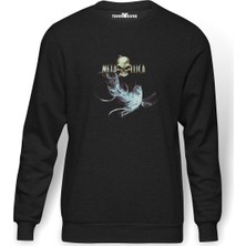 Tshirthane Metallica And Justice For All  Baskılı Füme Erkek Örme Sweatshirt Uzun Kol