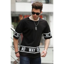Madmext Baskılı Siyah Erkek T-Shirt 4483