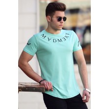 Madmext Yeşil Nakışlı Erkek T-Shirt 4512