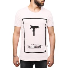 Madmext Madmext Uzi Baskılı Beyaz T-Shirt 2533