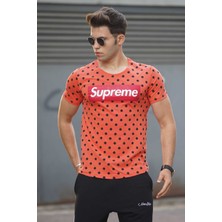 Madmext Turuncu Benekli Erkek T-Shirt 2640