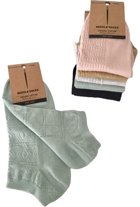 Needle Socks 5'li Kadın Patik Çorap (Karışık Renk)