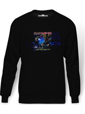 Tshirthane Megadeth The Final Frontier Baskılı Siyah Erkek Örme Sweatshirt Uzun Kol