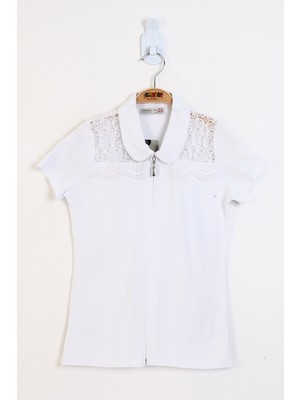 Toontoy Kız Çocuk Fermuar Kaptamalı Tişört