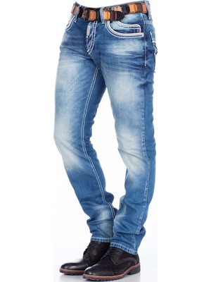 Cipo & Baxx CD184 Çift Cep Dikişli Regular Mavi Erkek Jeans