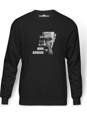 Tshirthane Breaking Bad Dizi Film  Baskılı Füme Erkek Örme Sweatshirt Uzun Kol