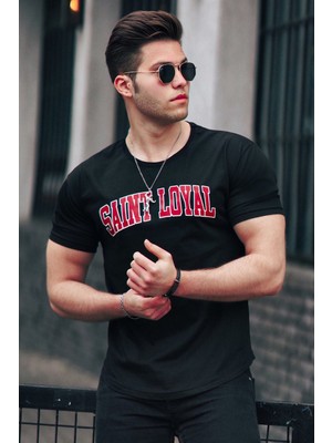Madmext Baskılı Siyah Erkek T-Shirt 4630
