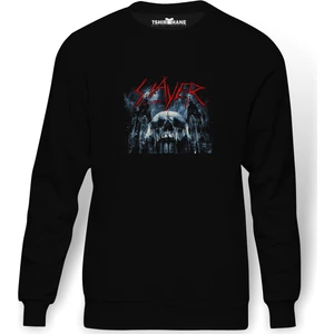 Slayer B Sides & Rarities Slayer Baskılı Siyah Erkek Örme Sweatshirt Uzun Kol