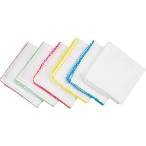 Kezban Tekstil Beyaz Tülbent Iç Başörtüsü Oyalı 5 Adet  90 x 90 cm  Pamuklu