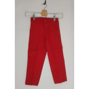 Mnk Baby Mnk Kırmızı Gabardin Fermuarlı Cepli Çocuk Pantolon 8 Yaş