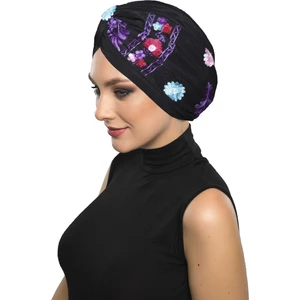 Fidan Bone Otantik Nakış Motifli Astarlı Hazır Türban Tesettür Bone