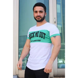 Baskı Detaylı Beyaz T-Shirt 3013