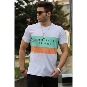 Baskılı Beyaz Erkek T-Shirt 4499