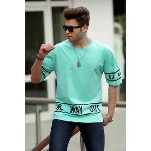 Baskılı Turkuaz Erkek T-Shirt 4483