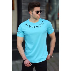 Turkuaz Nakışlı Erkek T-Shirt 4512