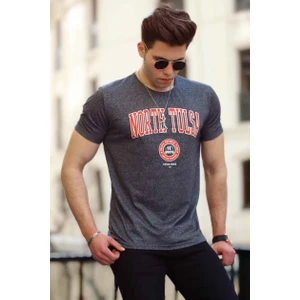 Baskılı Antrasit Erkek T-Shirt 4519