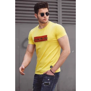 Madmext Baskılı Sarı Erkek T-Shirt 4589
