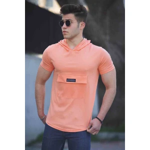 Madmext Pudra Erkek Kapşonlu T-Shirt 4611