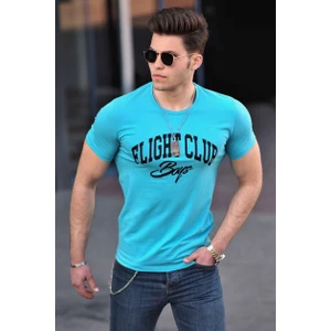 Baskılı Mavi Erkek T-Shirt 4591
