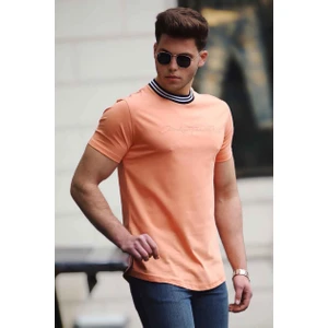 Pudra Nakış Baskılı Erkek T-Shirt 4486