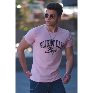 Baskılı Pudra Erkek T-Shirt 4591