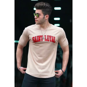 Baskılı Camel Erkek T-Shirt 4630