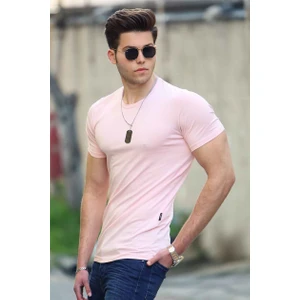 Bisiklet Yaka Pudra Erkek T-Shirt 4552