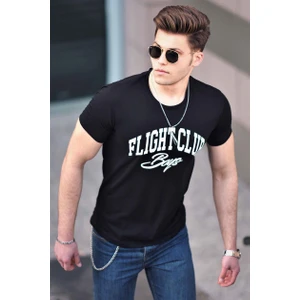 Baskılı Siyah Erkek T-Shirt 4591