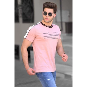 Baskılı Pudra Erkek T-Shirt 4530
