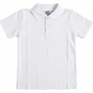 Beyaz Kısa Kol 6-16 Yaş Çocuk Okul Lakos /T-shirt - 80238-Beyaz