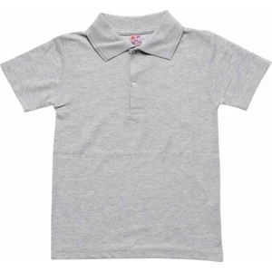 Gri Kısa Kol 6-16 Yaş Çocuk Okul Lakos /T-shirt - 80238-Gri