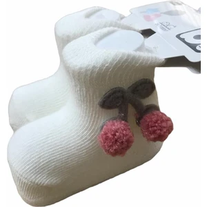 Kız Bebek Kiraz Aksesualı Pamuklu Yumuşak Çorap