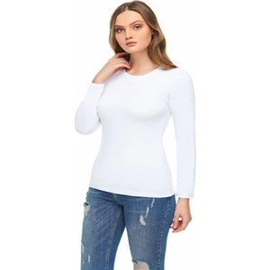 6'lı Tutku Elit 2203 Sıfır Yaka Uzun Kol Kadın Body