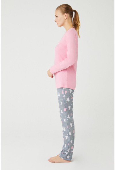 Mod 3382 Kadın Uzun Kollu Pijama Takımı