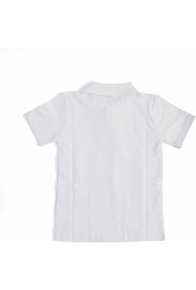 Alm Beyaz Kısa Kol 6-16 Yaş Çocuk Okul Lakos /T-shirt - 80238-Beyaz
