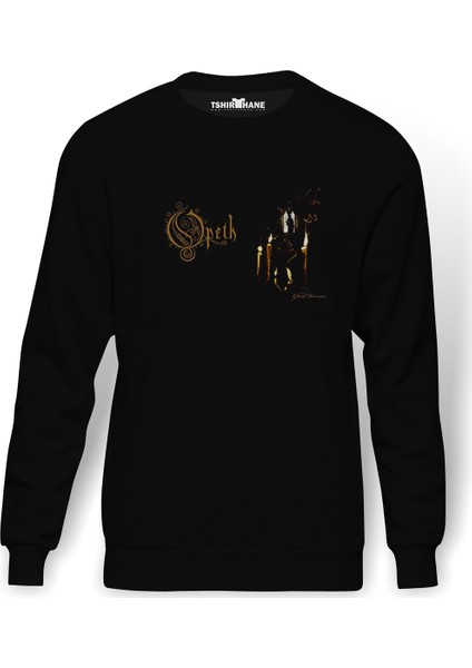 Opeth Ghost Reveries 2 Metal Rock Baskılı Siyah Erkek Örme Sweatshirt Uzun Kol