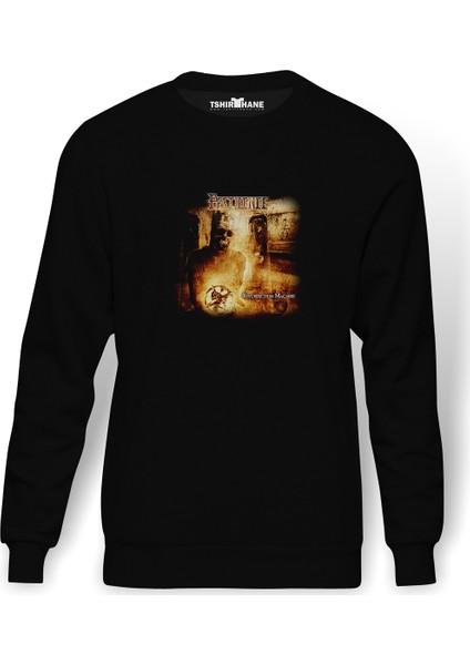 Pestilence Resurrection Macabre Metal Rock Müzik Baskılı Siyah Erkek Örme Sweatshirt Uzun Kol