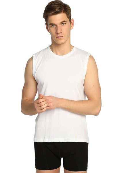 Erkek Renkli Ribana Spor Fanila 6'lı Ekonomik Paket 0108
