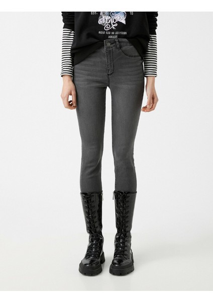 Pamuklu Skinny Carmen Jean - Yüksek Bel Dar Kesim Dar Paça Pantolon