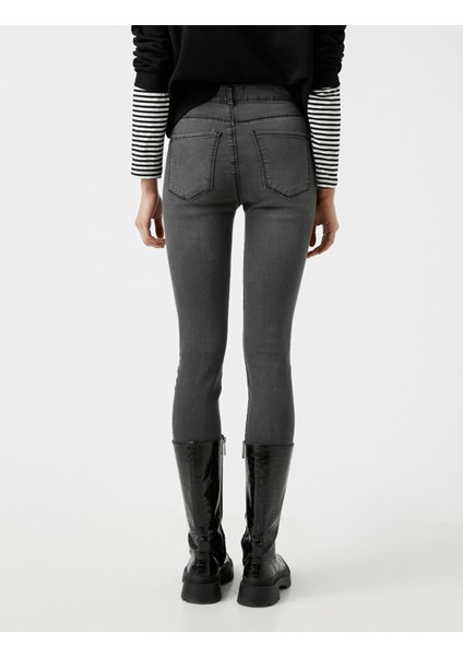 Pamuklu Skinny Carmen Jean - Yüksek Bel Dar Kesim Dar Paça Pantolon