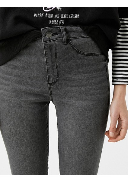 Pamuklu Skinny Carmen Jean - Yüksek Bel Dar Kesim Dar Paça Pantolon