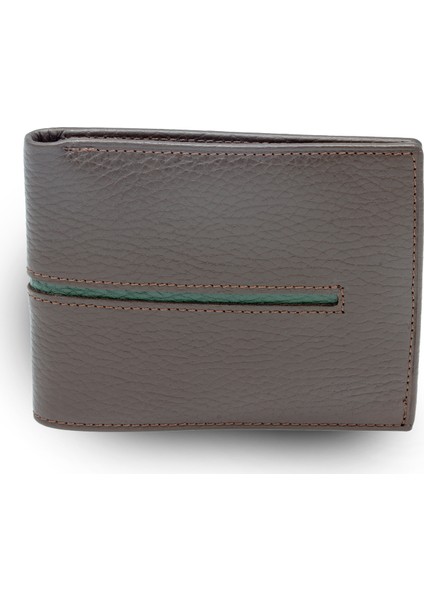 Desenli Deri Erkek Cüzdanı