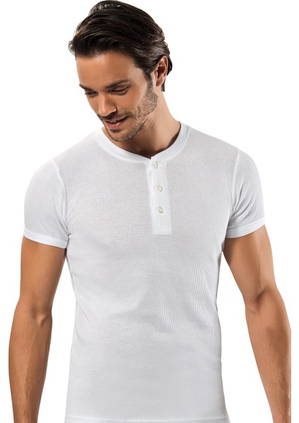 Düğmeli Kaşkorse T-Shirt