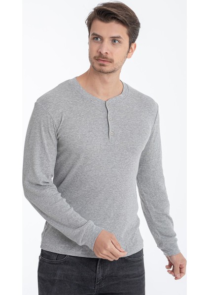 Düğmeli Kaşkorse Uzun Kollu T-Shirt fiyatları