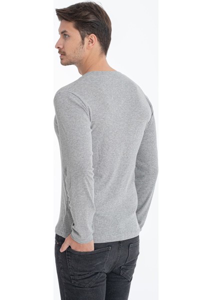 Düğmeli Kaşkorse Uzun Kollu T-Shirt modelleri