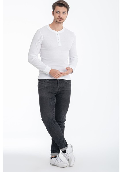 Düğmeli Kaşkorse Uzun Kollu T-Shirt fiyatları